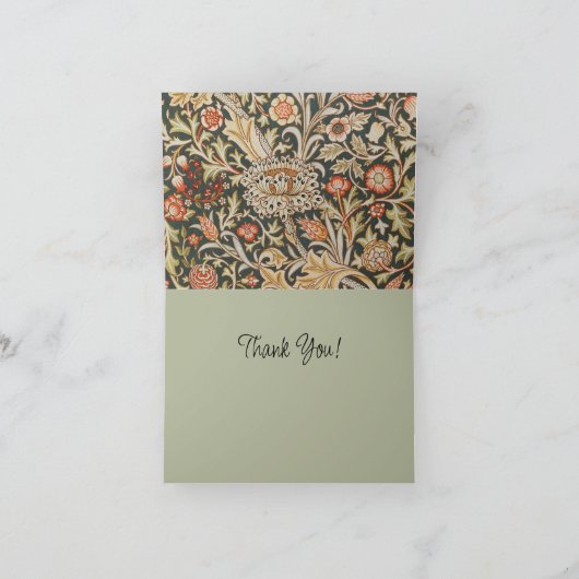 ウィリアムモリストレントガーデンフラワークラシックボタニック サンキューカード (内部)