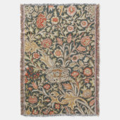 ウィリアムモリストレントガーデンフラワークラシックボタニック スローブランケット (正面縦)