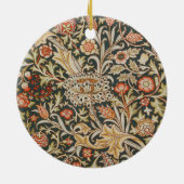 ウィリアムモリストレントガーデンフラワークラシックボタニック セラミックオーナメント (裏面)