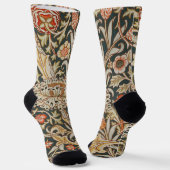 ウィリアムモリストレントガーデンフラワークラシックボタニック ソックス (傾斜あり)