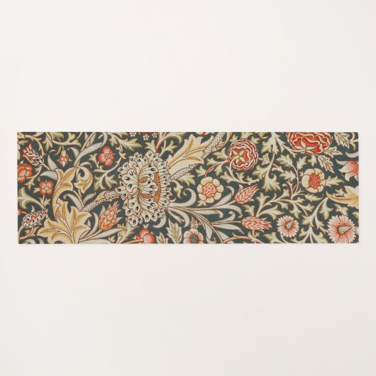 ウィリアムモリストレントガーデンフラワークラシックボタニック ヨガマット (裏面(横))