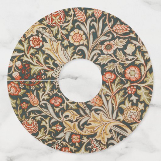 ウィリアムモリストレントガーデンフラワークラシックボタニック ワイングラスタグ (正面)