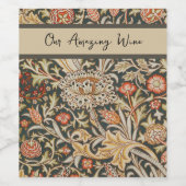 ウィリアムモリストレントガーデンフラワークラシックボタニック ワインラベル (シングルラベル)