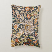 ウィリアムモリストレントガーデンフラワーパターンクラシック アクセントクッション (裏面(縦))