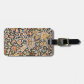 ウィリアムモリストレントガーデンフラワーパターンクラシック ラゲッジタグ (正面横)