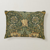 ウィリアムモリスハニーサックルグリーンフローラ アクセントクッション (裏面)