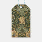 ウィリアムモリスハニーサックルグリーンフローラ ギフトタグ (裏面)