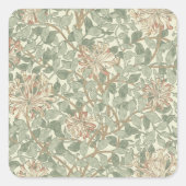 ウィリアムモリスハニーサックルグリーンフローラ スクエアシール (正面)
