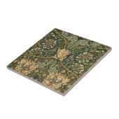 ウィリアムモリスハニーサックルグリーンフローラ タイル (側面)