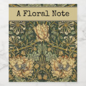 ウィリアムモリスハニーサックルグリーンフローラ ワインラベル (シングルラベル)