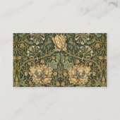 ウィリアムモリスハニーサックルグリーンフローラ 名刺 (裏面)