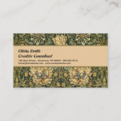 ウィリアムモリスハニーサックルグリーンフローラ 名刺 (正面)