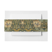 ウィリアムモリスハニーサックルグリーンフローラ 招待状ベリーバンド (正面例)