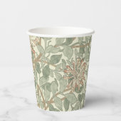 ウィリアムモリスハニーサックルグリーンフローラ 紙コップ (裏面)