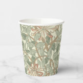 ウィリアムモリスハニーサックルグリーンフローラ 紙コップ (左)