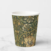 ウィリアムモリスハニーサックルグリーンフローラ 紙コップ (正面)