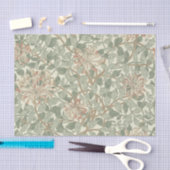 ウィリアムモリスハニーサックルグリーンフローラ 薄葉紙 (クラフト)