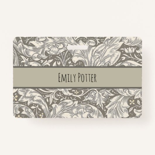 ウィリアムモリスバチェラーズボタンフラワーボット バッジ (正面)