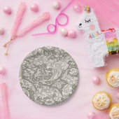 ウィリアムモリスバチェラーズボタンフラワーボット ペーパープレート (パーティー)