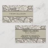 ウィリアムモリスバチェラーズボタンフラワーボット 名刺 (正面/裏面)