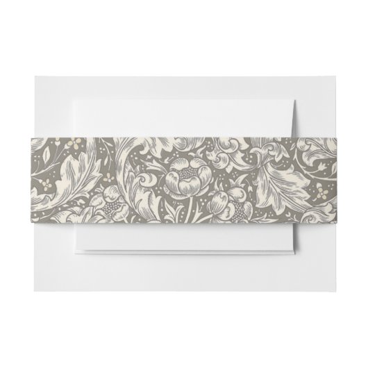 ウィリアムモリスバチェラーズボタンフラワーボット 招待状ベリーバンド (正面例)