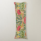 ウィリアムモリスバラフローラチンツピンク ボディピロー (正面縦)