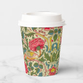 ウィリアムモリスバラフローラチンツピンク 紙コップ (裏面)
