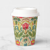 ウィリアムモリスバラフローラチンツピンク 紙コップ (右)