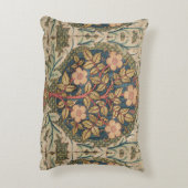 ウィリアムモリスバラリースヴィンテージ開花バラ アクセントクッション (裏面(縦))