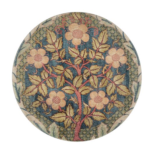 ウィリアムモリスバラリースヴィンテージ開花バラ カッティングボード (正面)