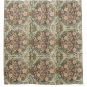 ウィリアムモリスバラリースヴィンテージ開花バラ シャワーカーテン (正面)