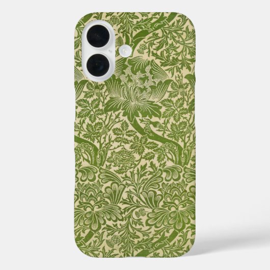ウィリアムモリスバラ&ティスルフローラグリーン Case-Mate iPhoneケース (裏面)