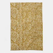 ウィリアムモリスバラ&ティスルフローラゴールデン キッチンタオル (縦)