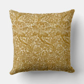 ウィリアムモリスバラ&ティスルフローラゴールデン クッション (裏面)