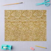 ウィリアムモリスバラ&ティスルフローラゴールデン 薄葉紙 (クラフト)