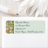 ウィリアムモリスバード&フラワー差出人住所ラベル ラベル (インサイチュ)