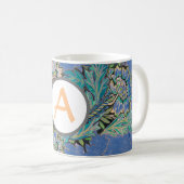 ウィリアムモリスパーソナライズされたイニシャルマグ コーヒーマグカップ (正面右)