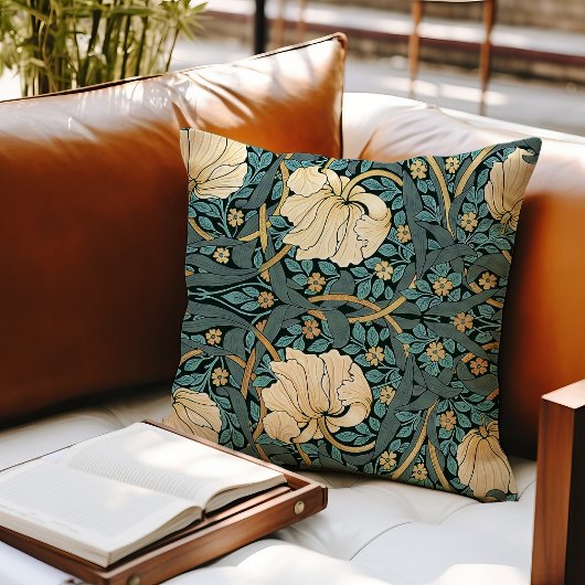 ウィリアムモリスパーペネルヴィンテージパターンスローピル クッション