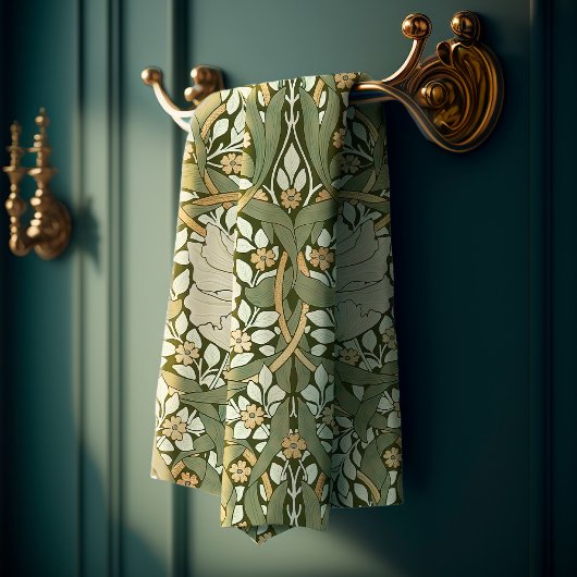 ウィリアムモリスパーペネルヴィンテージパターンバスTowe バスタオルセット