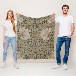 ウィリアムモリスパーペネルヴィンテージパターンフリースBl フリースブランケット