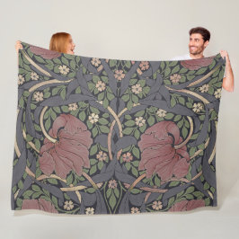 ウィリアムモリスパーペネルヴィンテージパターンフリースBl フリースブランケット