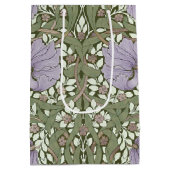 ウィリアムモリスパーペネルヴィンテージパターンミディアムギ ミディアムペーパーバッグ (裏面)