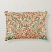 ウィリアムモリスヒアシントフラワーバラアート アクセントクッション (正面)