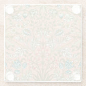 ウィリアムモリスヒアシントフラワーバラアート ガラスコースター (裏面)