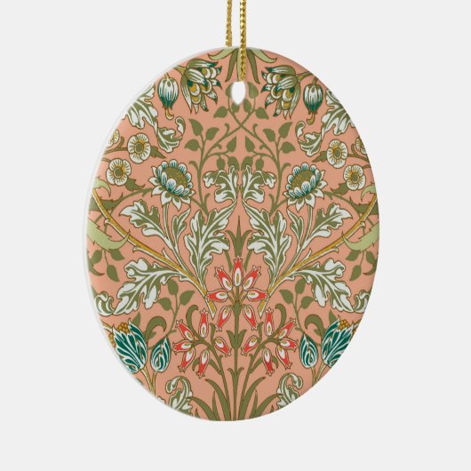 ウィリアムモリスヒアシントフラワーバラアート セラミックオーナメント (右)