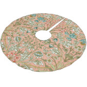 ウィリアムモリスヒアシントフラワーバラアート ブラッシュドポリエステルツリースカート (アングル)