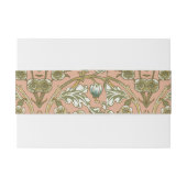 ウィリアムモリスヒアシントフラワーバラアート 招待状ベリーバンド (裏面例)