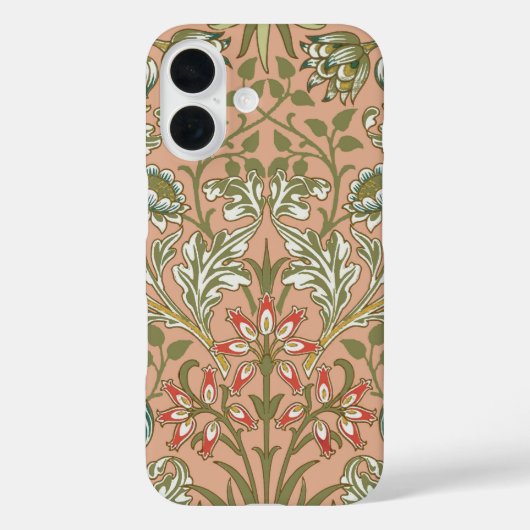 ウィリアムモリスヒアシントフラワーバラアート Case-Mate iPhoneケース (裏面)