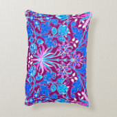 ウィリアムモリスヒヤシンスプリントアクアアンドパープル アクセントクッション (裏面(縦))