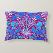 ウィリアムモリスヒヤシンスプリントアクアアンドパープル アクセントクッション (裏面)